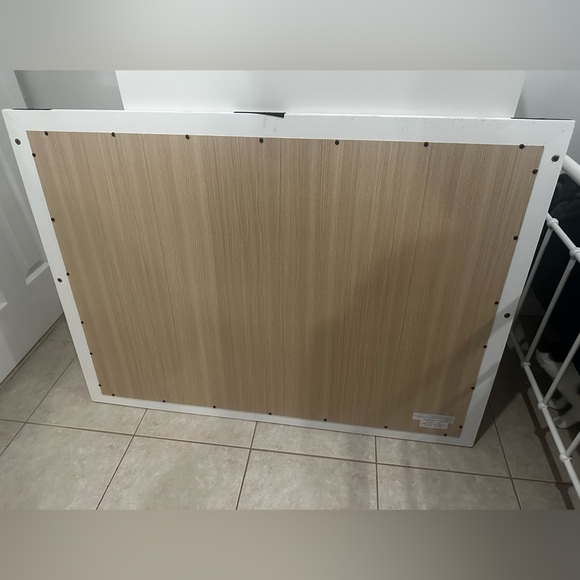 White rectangular mirror over dresser - Picture 3 of 4